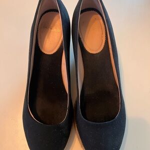 J. Crew Classic Black Espadrille Wedge